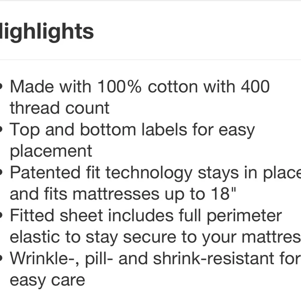 THRESHOLD NEW 400tc performance sheet set -moss green -king - Picture 5 of 7